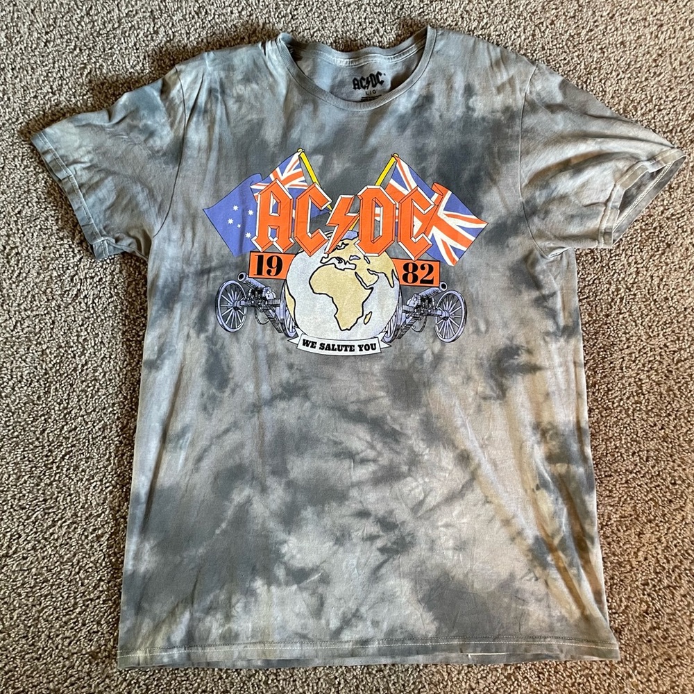 1982 AC/DC Tie Dye World Tour Shirt